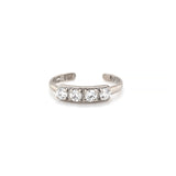 Gold & CZ Toe Ring