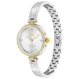 Coach Park Two-Tone Crystal Accent Scatter Bangle Watch with Silver-Tone Dial