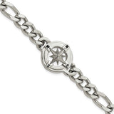 Stainless Steel Compass Bracelet, 8.75"