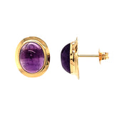 Amethyst Cabochon Earrings