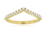 Chevron Diamond Wedding Band