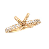 Diamond Straight Shank Semi-Mount Engagement Ring