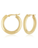 Round Knife-Edge Hoop Earrings