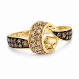 Le Vian® Chocolate Diamonds® & Nude Diamonds™ Honey Gold® Ribbon Ring
