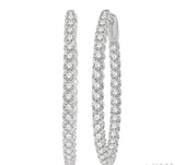 3ctw Diamond Inside/Outside Hoop Earrings