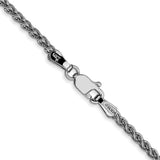 White Gold 2.1mm Spiga/Wheat Chain, 20"