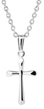 Children's Silver Flared Tip Cross Pendant