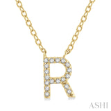 Petite 'R' Initial Diamond Necklace
