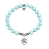 Dare to Be Different Charm with Blue Turquoise Gemstone Bracelet