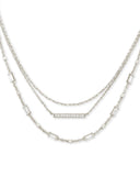 Kendra Scott Addison Triple Strand Necklace in Silver