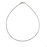 Silver 1.5mm Omega Necklace, 15