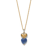 Brighton One Heart Duo Heart Petite Necklace