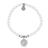 HELP Collection: Moon and Back Charm with White Cat Eye Charity Bracelet