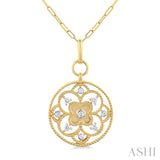 Diamond Clover Medallion Pendant