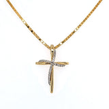 Diamond Cross and 20" Box Chain