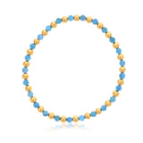 Dee Berkley Apatite & 14kt Gold Filled Harmony Gemstone Bead Bracelet - 4MM