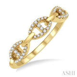 1/5 Ctw Divided Open Link Round Cut Diamond Ring in 14K Yellow Gold