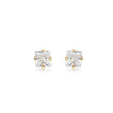 Square CZ Stud Earrings