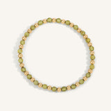 Dee Berkley Peridot & 14kt Gold Filled Harmony Gemstone Bead Bracelet - 4MM