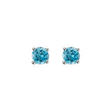 Swiss Blue Topaz Stud Earrings