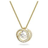 Swarovski Generation pendant White, Gold-tone plated