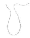 Kendra Scott Holland Silver Strand Necklace in White Crystal