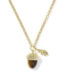 Kendra Scott Acorn Gold Short Pendant Necklace