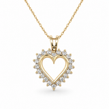Open Heart Diamond Pendant