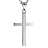 Plain Large Silver Cross Pendant