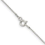 Silver 1mm Bead Chain, 18"