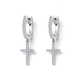 Lafonn Mini Dangling Cross Earrings