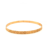 Crosshatch Pattern Gold Bangle, 7.5