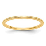 Gold Petite Milgrain Ring