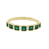 Emerald & Diamond Stackable Band