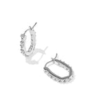 Kendra Scott Fate Silver Huggie Earrings