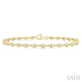 1ctw Diamond Bezel Link Bracelet