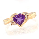 Heart Shape Amethyst Ring
