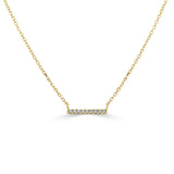 Petite Diamond Bar Necklace, 16"