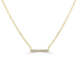 Petite Diamond Bar Necklace, 16"