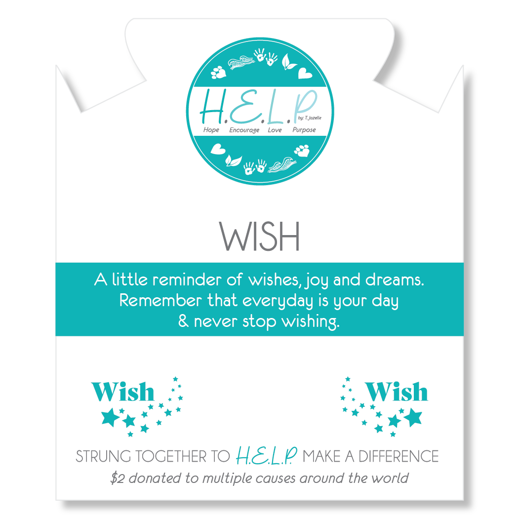 HELP Collection: Wish Charm with Blue and White Jade Charity Bracelet