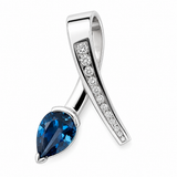 London Blue Topaz & Diamond Slide Pendant
