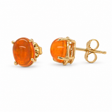 Orange Opal Stud Earrings