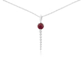 Ruby & Diamond Graduated Dangle Pendant