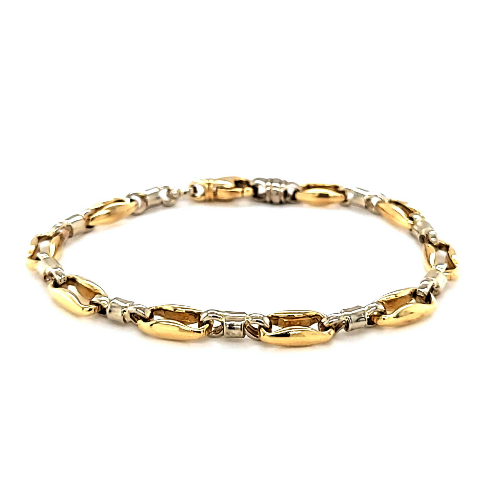 Two-Tone Gold Fashion Bracelet, 7"