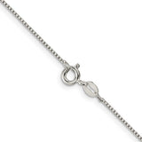 Silver 0.9mm Box Chain, 16"