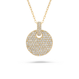 Diamond Pave Disc Pendant