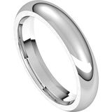 Plain White Gold Comfort Fit Wedding Band