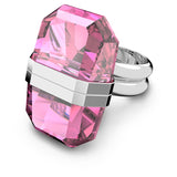 Swarovski Lucent ring Magnetic, Pink, Rhodium plated
