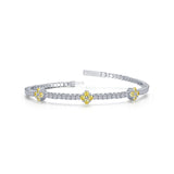 Lafonn Flexible Simulated Yellow Diamond Accent Tennis Bracelet, 6.8"