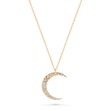 Diamond Crescent Moon Pendant